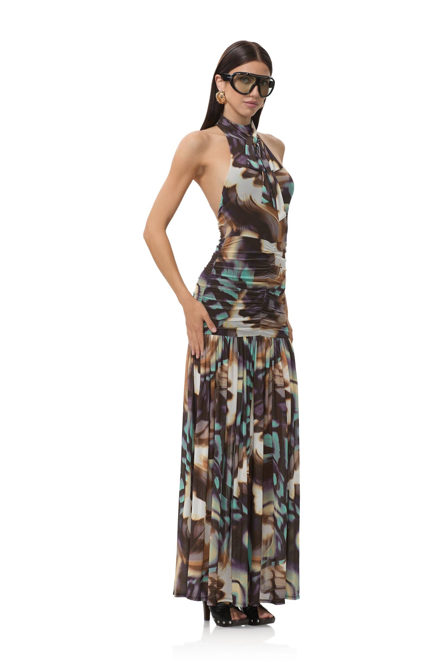 Cromwell Dress - Feather Swirl