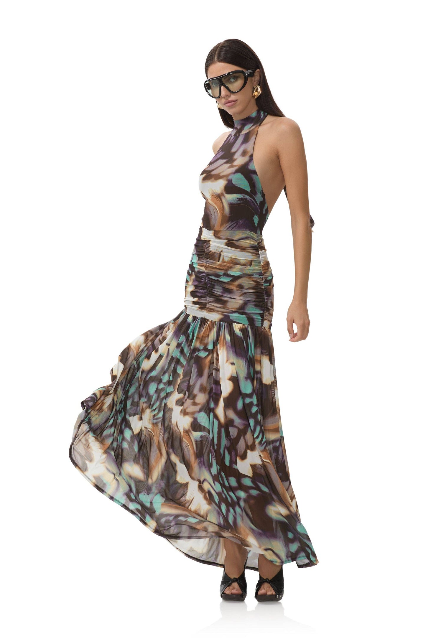Cromwell Dress - Feather Swirl