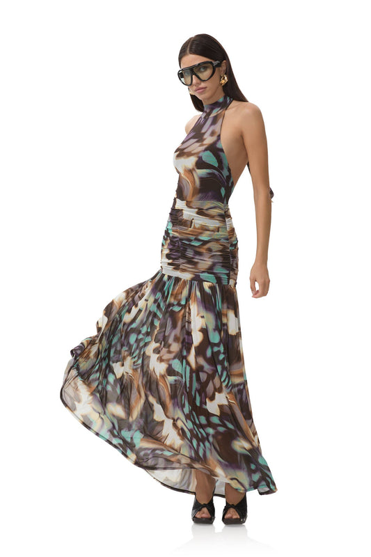 Cromwell Dress - Feather Swirl