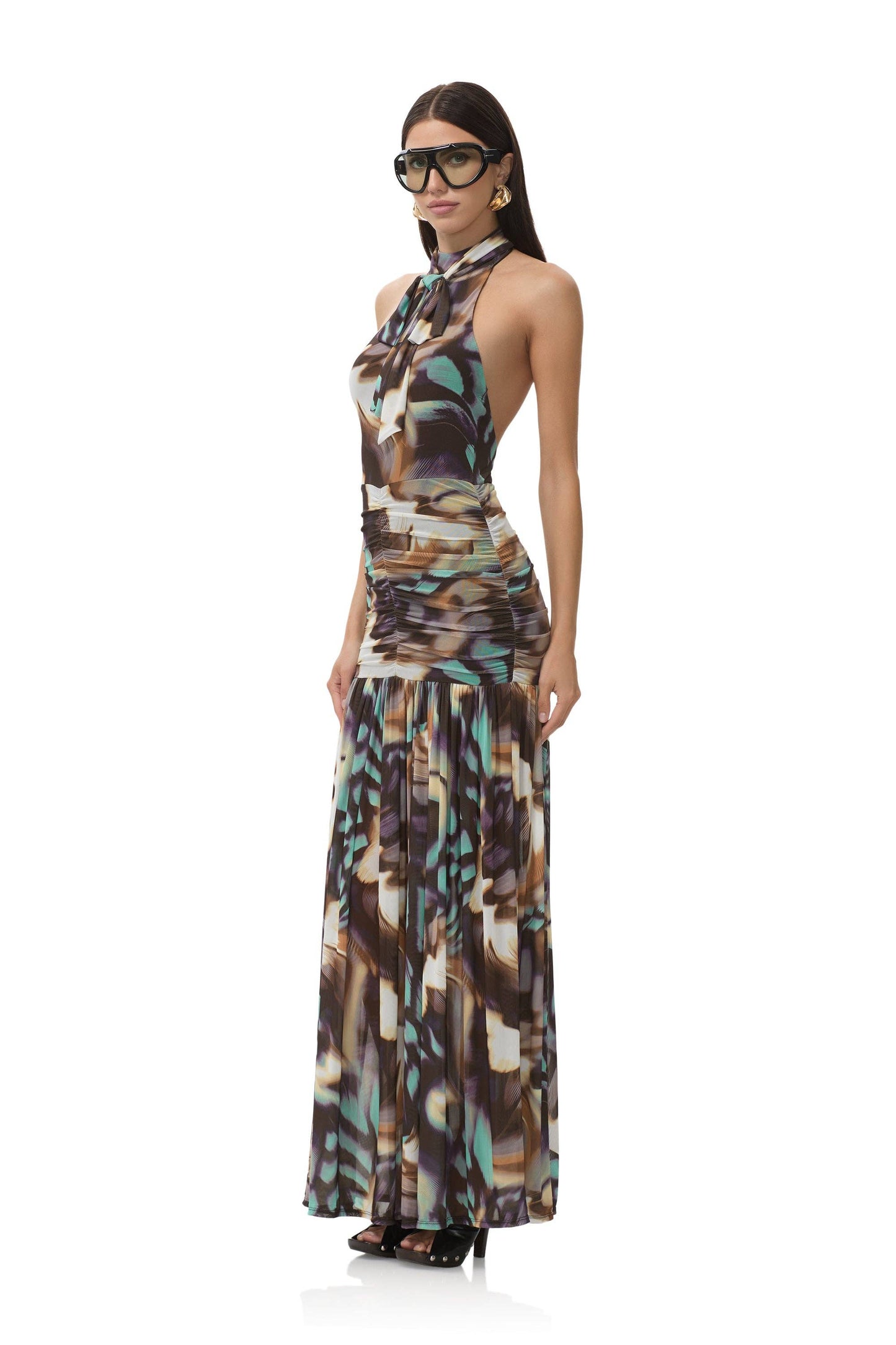 Cromwell Dress - Feather Swirl